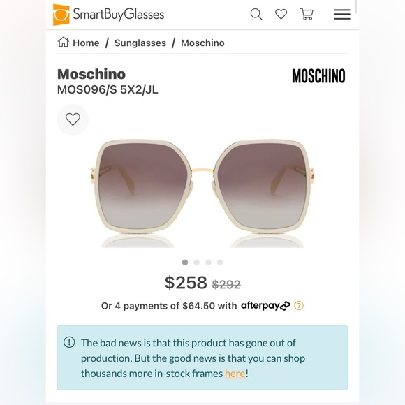 MOSCHINOGradient Gold Mirror Sunglasses
MOS096/S 05X2/JL 57 - Picture 15 of 15